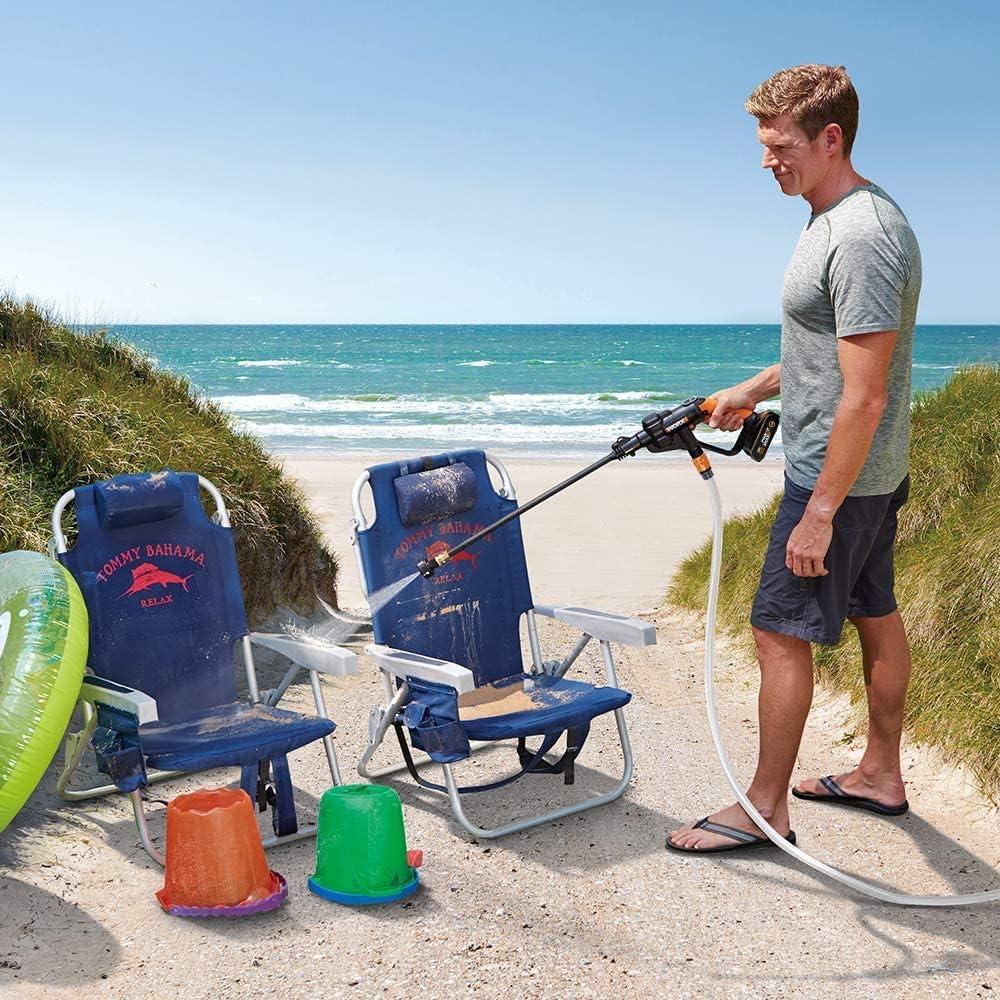 WORX 18V(20V MAX) Akku Mobiler Hochdruckreiniger Hydroshot WG620E.4, 2,0Ah, Powershare, Multi-Sprühd