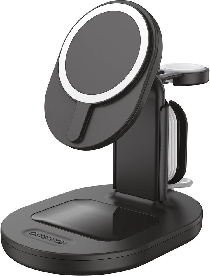OtterBox kabellose 3 in 1 MagSafe Ladestation, Starke Magnetische Ausrichtung und Halt für MagSafe P