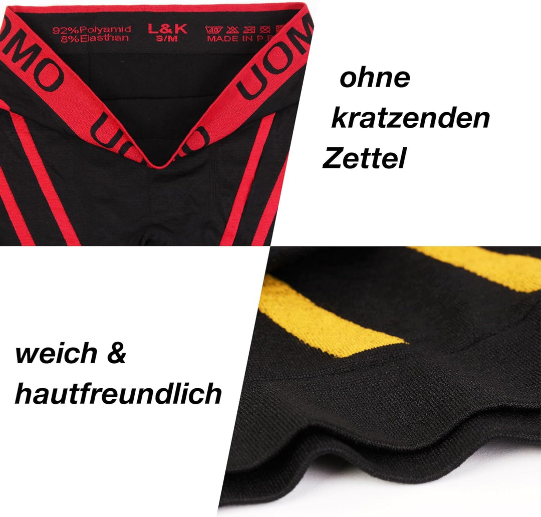 L&K 10er Pack Herren Retroshorts Boxershorts Men Mikrofaser in 10 verschiedenen Modelle 1209 S-M 120