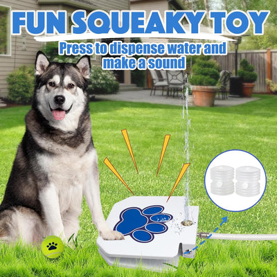 BACOENG Trinkbrunnen für Hund und Haustier, Wasserspielzeug für Hunde, Hund Wasser Gartenbrunnen, Ou