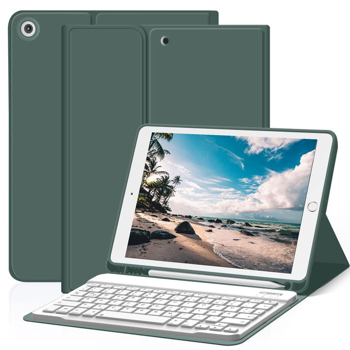 ZOYU Hülle mit Tastatur für iPad 9. Generation 2021/iPad 8. Generation 2020/iPad 7. Generation 2019,