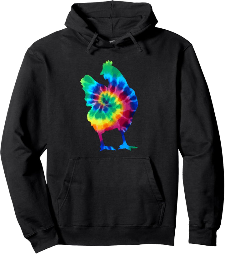 Huhn Tie Dye Vintage Hippie Hühner Pullover Hoodie