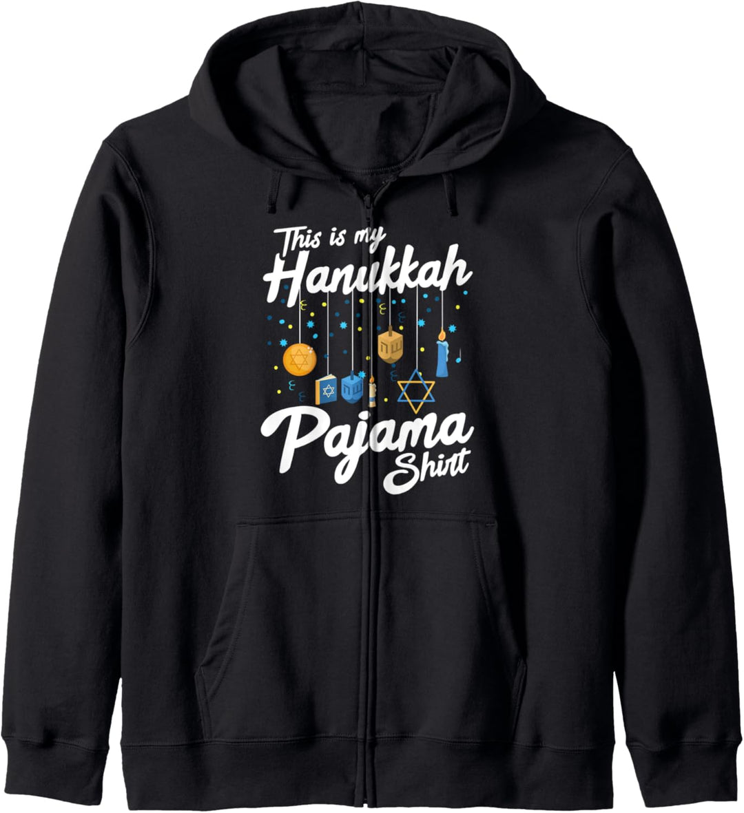 Hanukkah Pajama Dreidel Toy Boys Girls Jewish Christmas Kapuzenjacke