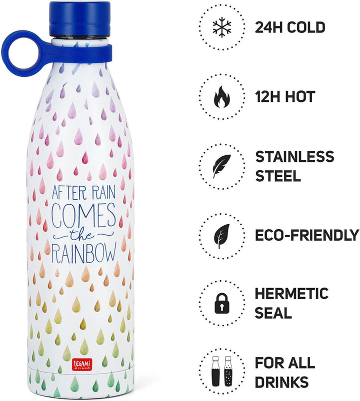 Legami - Thermoflasche, 800 ml, leichte und robuste Trinkflasche, luftdicht, 12 Stunden heisse Geträ