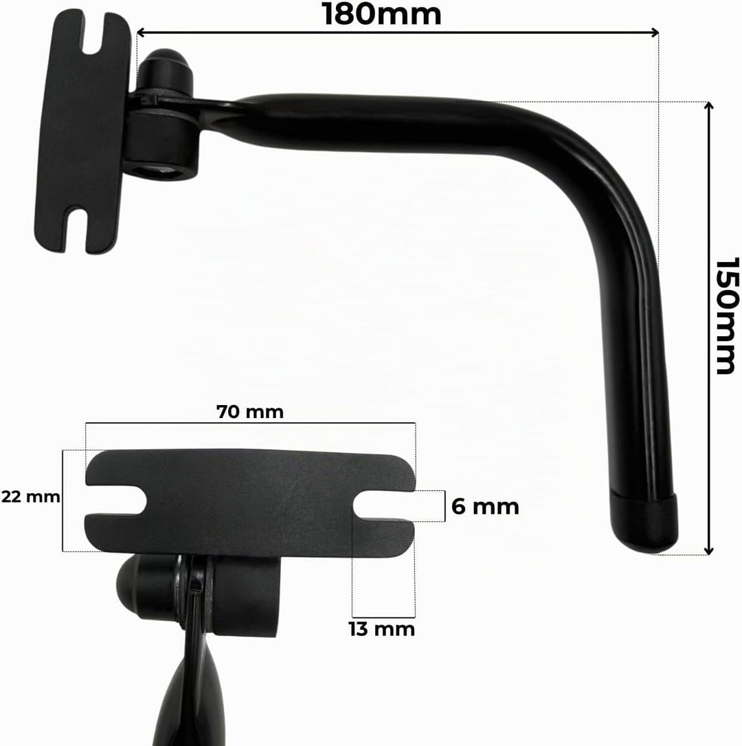 2x Aussenspiegel Rückspiegel LKW ø15-18mm 230x140 mm Spiegelhalter Spiegelarm SET