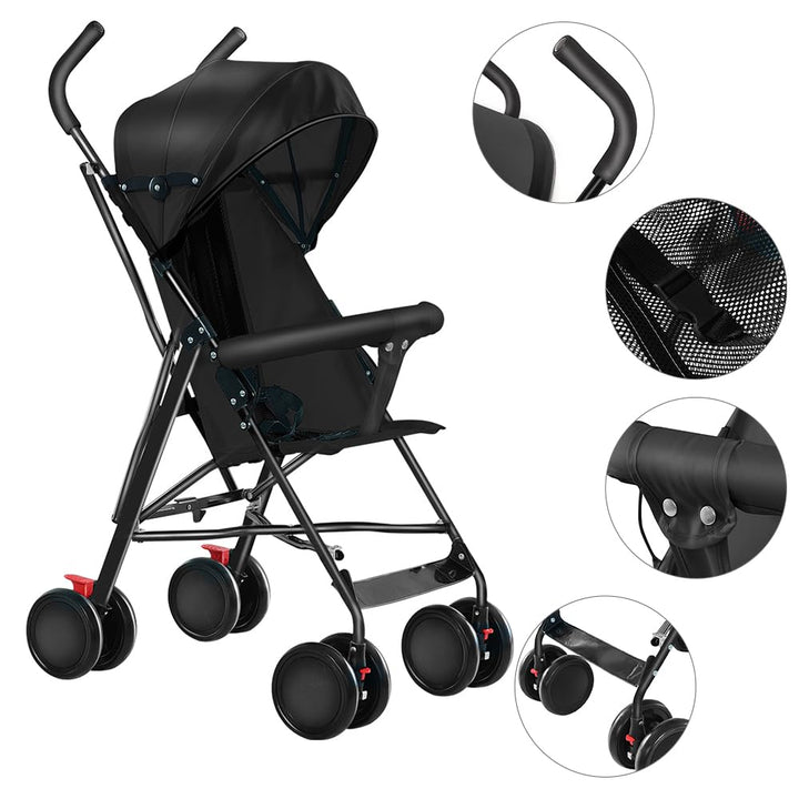 MUL-BOUTIQU Kinderwagen, Liegebuggy,Federleichter Reisebuggy 4.5 kg, Drehbare Vorderräder, für Kinde