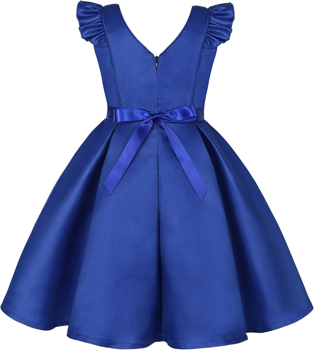 Mädchen Kleid mit schräger Schulter, Brautjungfer, Hochzeit, Prinzessin, Kinder, Schleife, Geburtsta