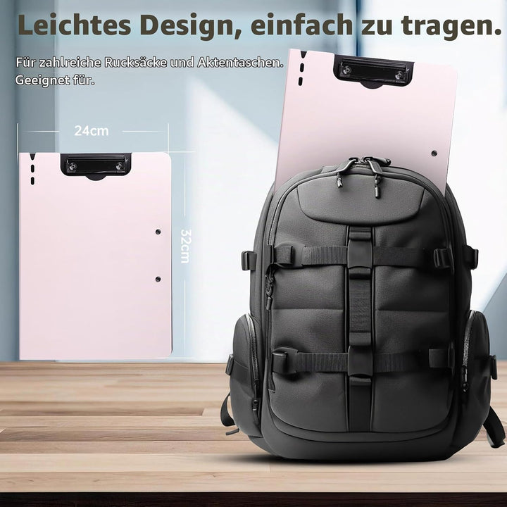 Klemmbrett a4, Schreibmappe 2er Pack Klemmbrett mit deckel, Klemmbrettmappe mit 2 Klemmen, Schreibbr