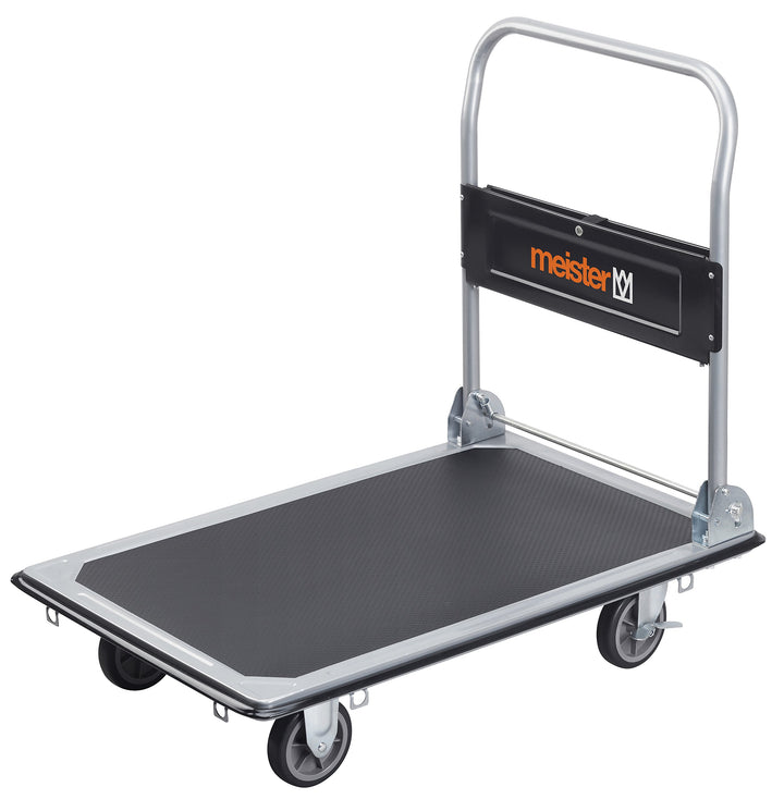 Meister Plattformwagen - Klappbar - Bis 300 kg Tragkraft - Feststellbremse / Transporthilfe mit Lenk