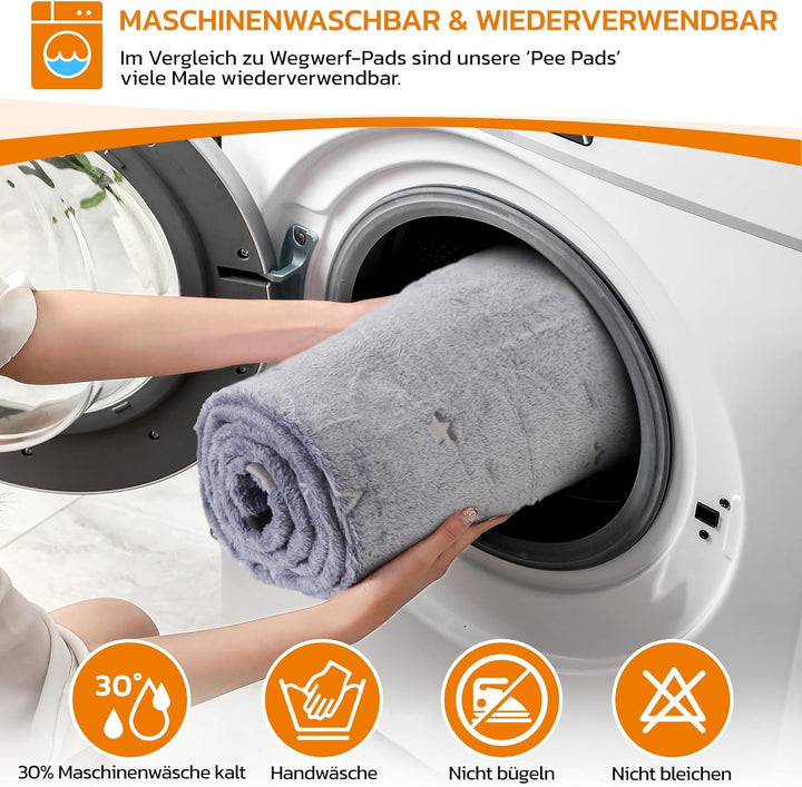 PICK FOR LIFE Haustier-Urinunterlage Waschbar Welpenunterlagen Matte für Hunde Schnell Absorbierend