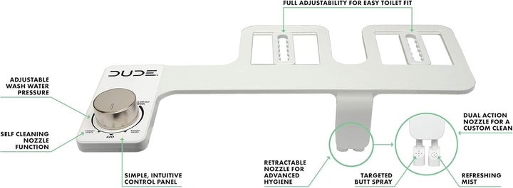 Dude Products Wiper 1000 Bidet WC Aufsatz