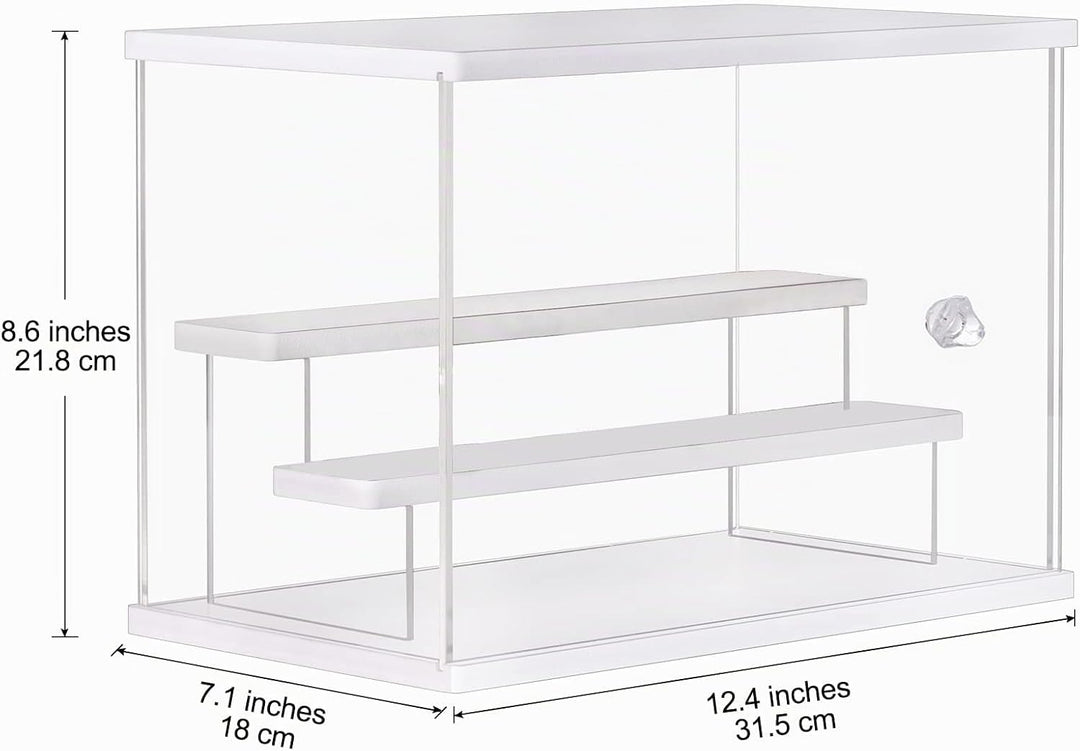 LileZbox Acryl-Display-Feld, Transparentes Display-Feld mit Anzeigeständer(31.5x18x21.8 cm 12.5 X 7