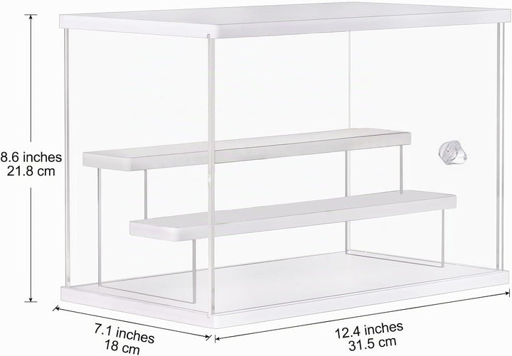 LileZbox Acryl-Display-Feld, Transparentes Display-Feld mit Anzeigeständer(31.5x18x21.8 cm 12.5 X 7