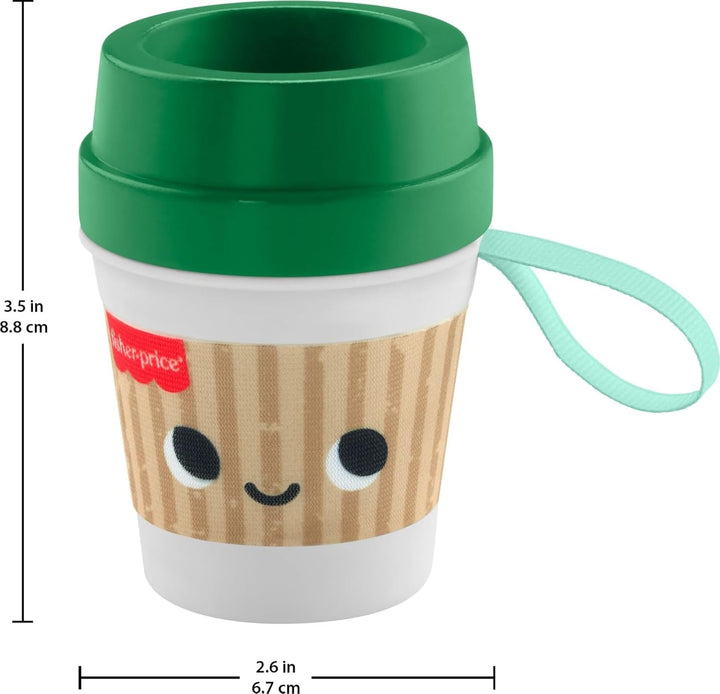 Fisher-Price Babyspielzeug Mini Me Moments Kaffeetasse Beissring Neugeborene Rassel mit BPA-freiem D