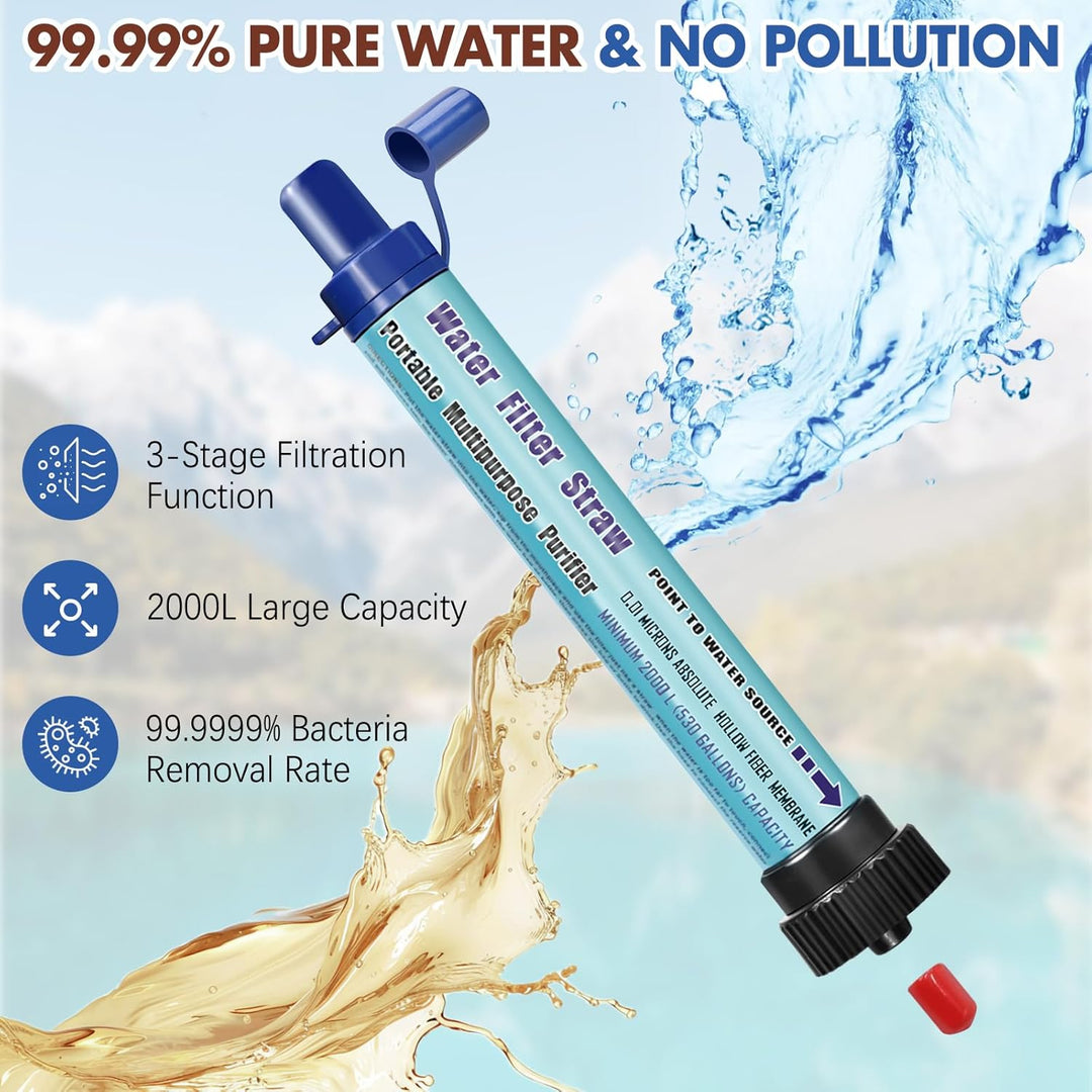 Wasserfilter Outdoor 2000L Mini Tragbarer Camping Wasseraufbereitung Entfernt 99.99% Bakterien Filte
