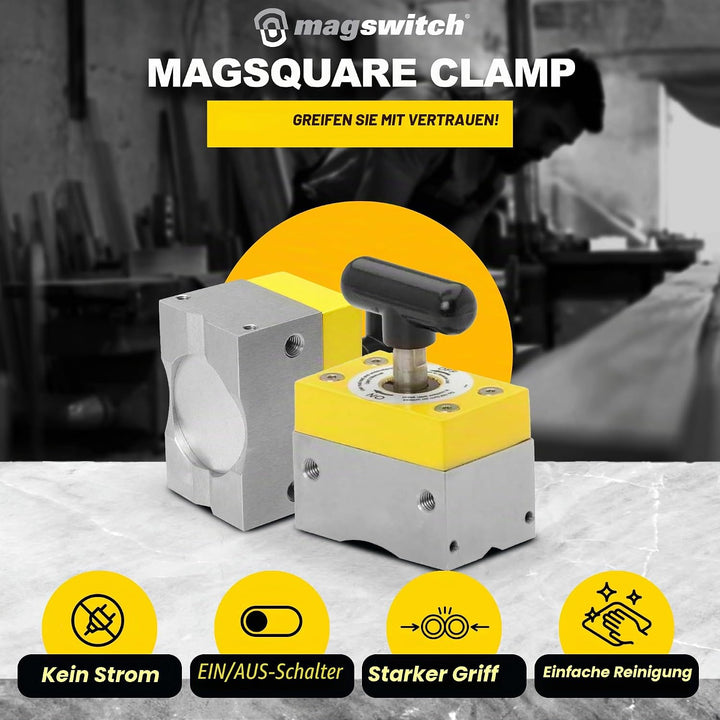 Magswitch MagSquare 165 – Schaltbarer Schweissmagnet – 69 kg Haltekraft – 90° Winkelmagnet – Magneti