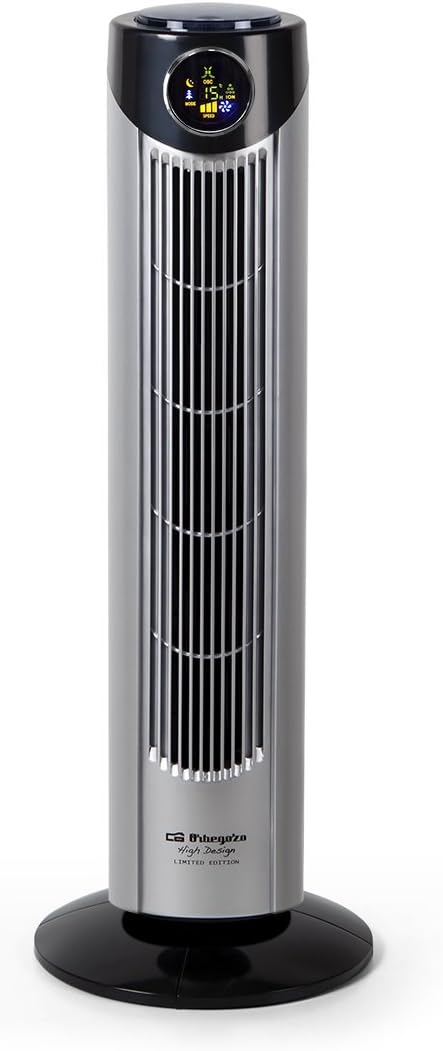 Orbegozo TWM 1010 - Turmventilator, drei Stufen, Fernbedienung, drei Modi, Timer, Digital-Display, 4