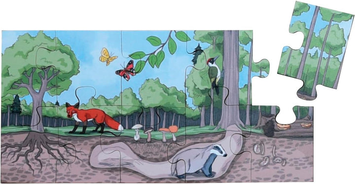 beleduc Bodenpuzzle Wald - Set mit 4 Kinder-Puzzles XL-Puzzle Nocolor, Nocolor
