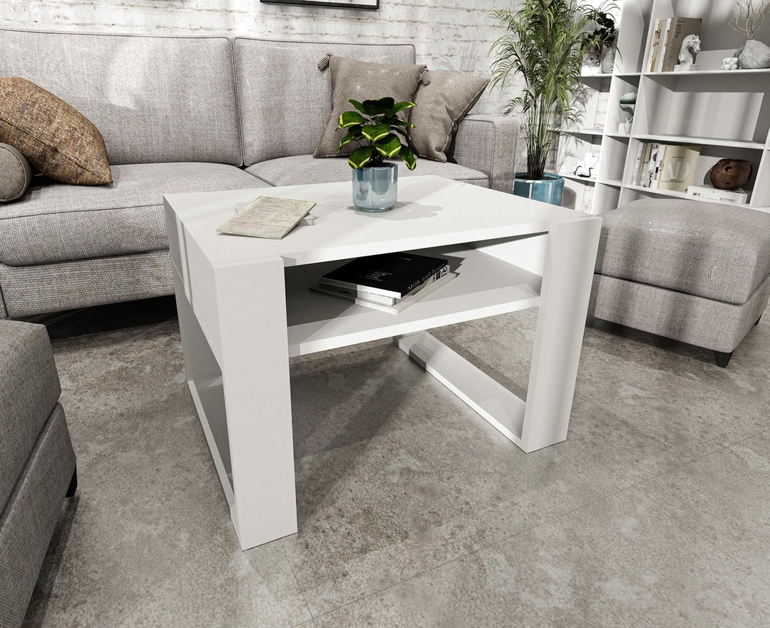 möbelkap Couchtisch 65×53.6 cm – Wohnzimmertisch aus Holzwerkstoff, Stabiler & moderner Kaffeetisch