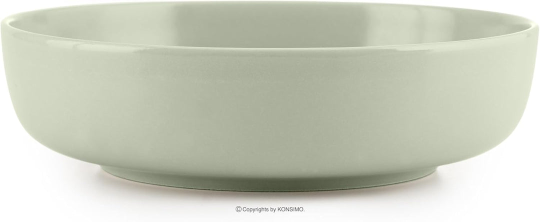 Konsimo. Elegant Suppenteller Set 6er - Schale aus Keramik - Pastateller und Tiefteller für 6 Person