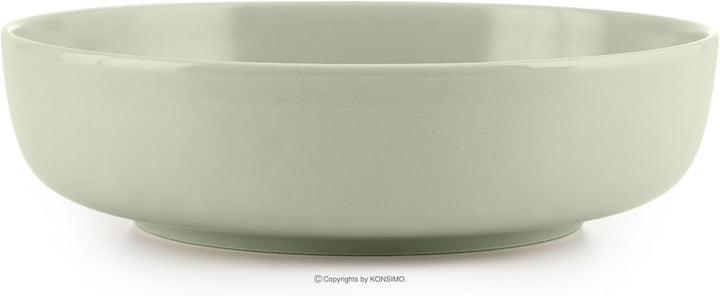 Konsimo. Elegant Suppenteller Set 6er - Schale aus Keramik - Pastateller und Tiefteller für 6 Person