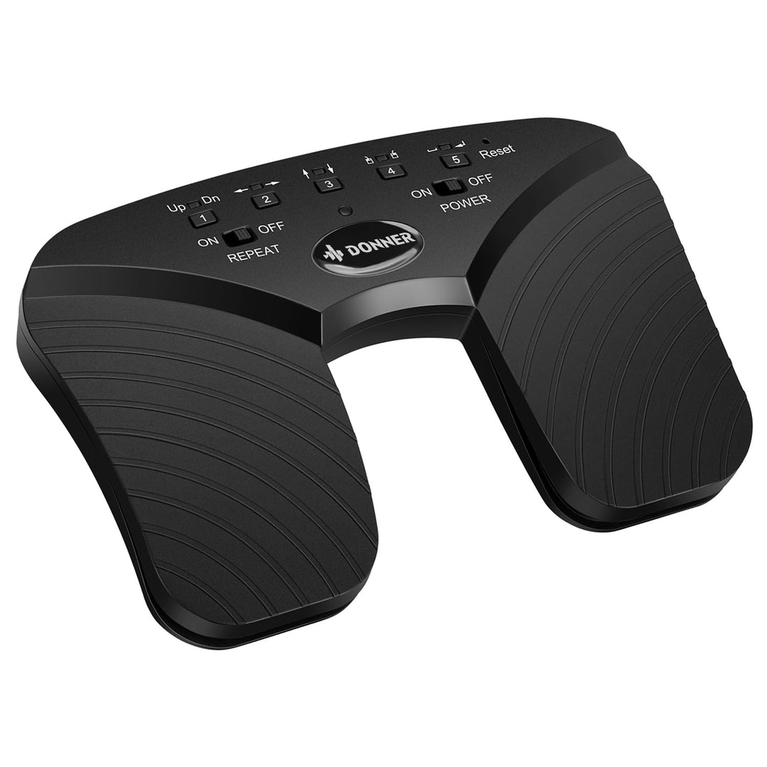 Donner Wireless Page Turner Pedal, wiederaufladbare Musik Page Turner Fusspedal für Tablets Telefon,