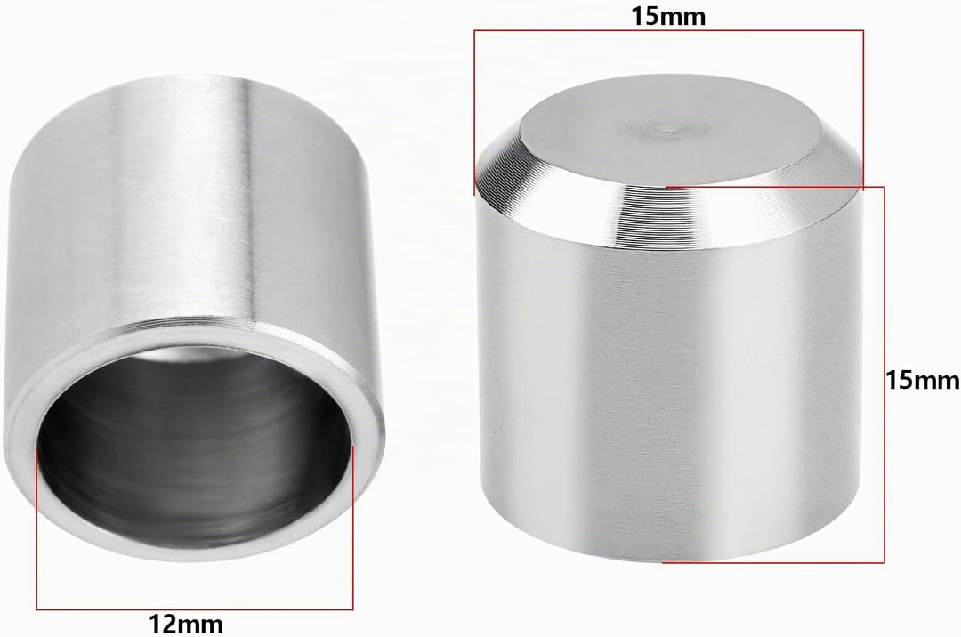 SG Store 10 Stück Zier-Endkappen für Handläufe 304 Edelstahl Runde Handlauf-Endkappen Ersatzteil Aus