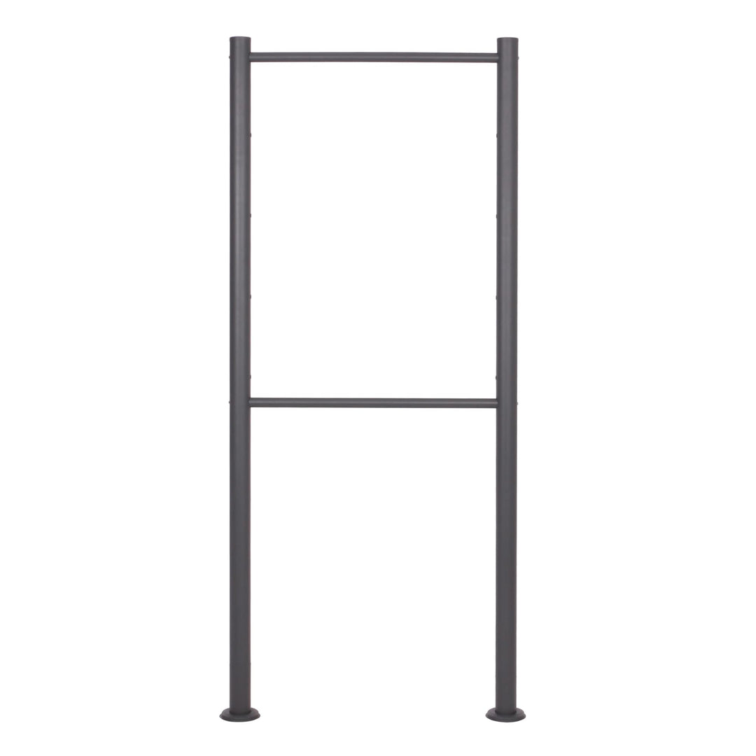 Wiltec Briefkasten Ständer 4-Fach Anthrazit 1700 x 700 mm, Vierfach Standfuss für Postkasten Briefkä