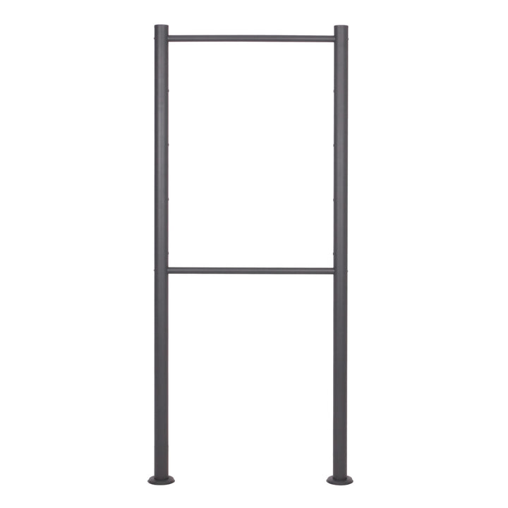 Wiltec Briefkasten Ständer 4-Fach Anthrazit 1700 x 700 mm, Vierfach Standfuss für Postkasten Briefkä