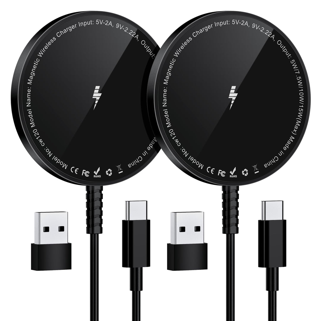 Mag-Safe Ladegerät für iPhone Ladestation: Magnet Wireless Charger Induktive Kabelloses Ladepad Komp