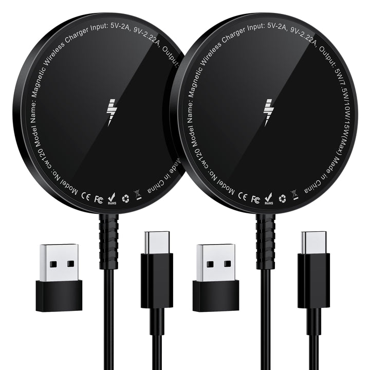 Mag-Safe Ladegerät für iPhone Ladestation: Magnet Wireless Charger Induktive Kabelloses Ladepad Komp
