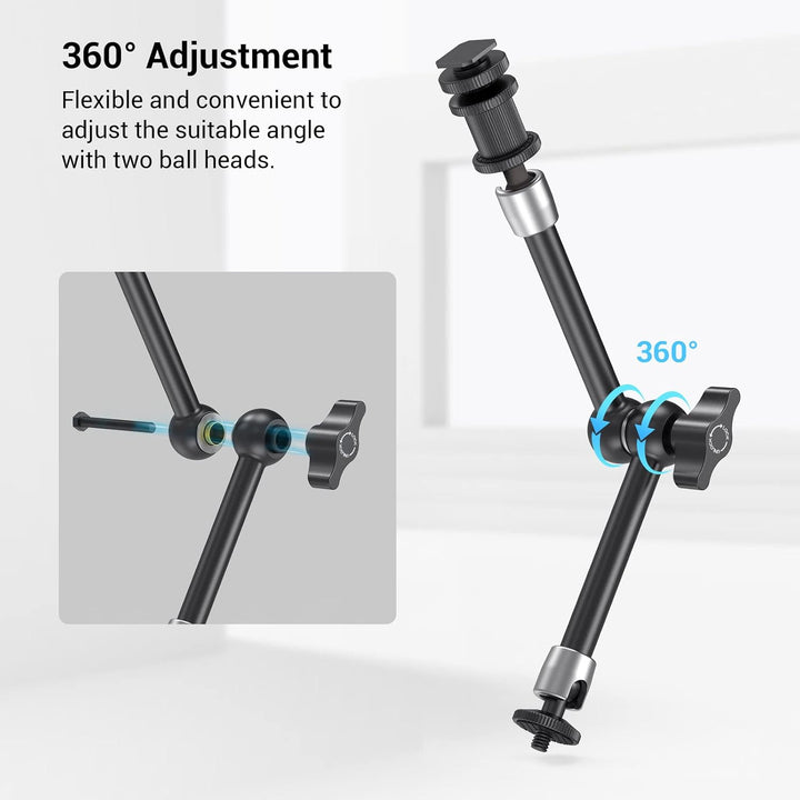 SMALLRIG Super Clamp und Magic Arm (11") mit Kaltschuhhalterung für Monitor, LED-Licht, Mikrofon - 3