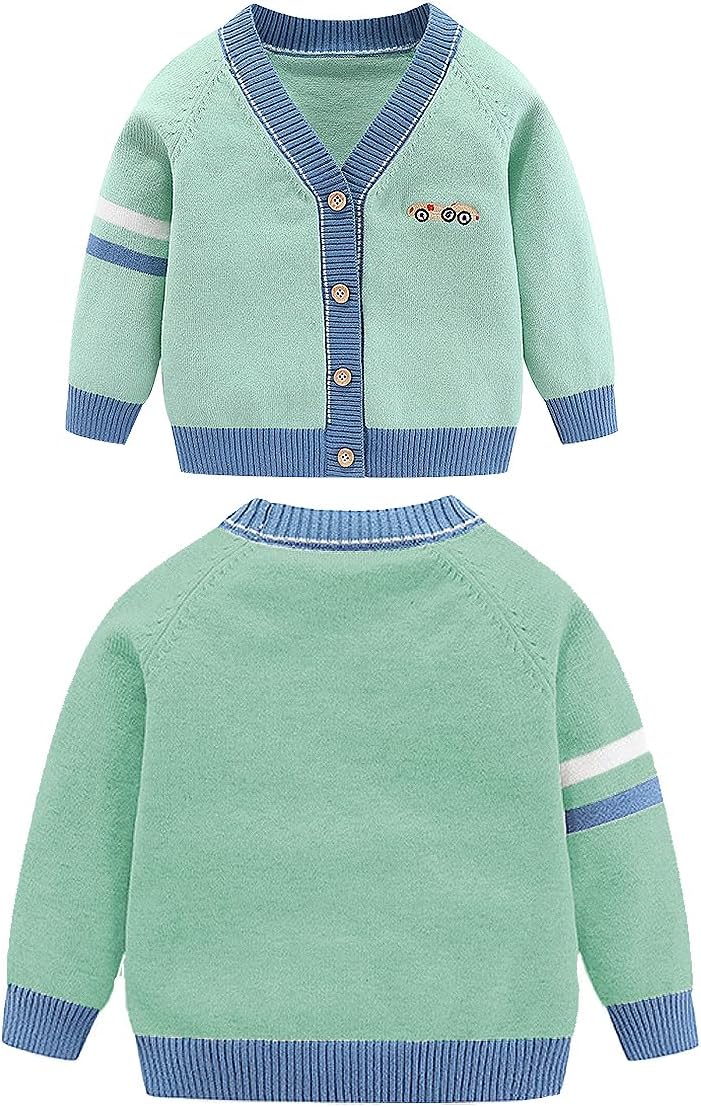Kleinkind Baby Jungen Strickjacke kleine Jungen V-Ausschnitt Baumwolle Pullover Kinder Lange Ärmel J