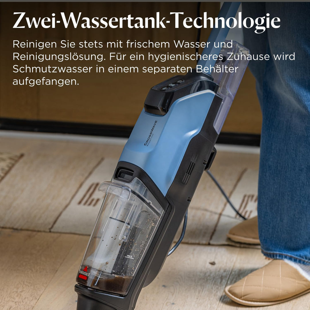 BISSELL CrossWave EdgeFind, Staubsauger mit Wischfunktion, leistungsstarke Reinigung von Verschmutzu