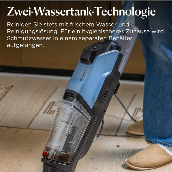BISSELL CrossWave EdgeFind, Staubsauger mit Wischfunktion, leistungsstarke Reinigung von Verschmutzu