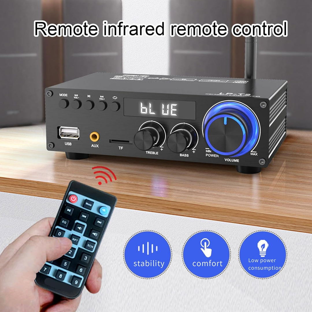 Bewinner Audio BT5.1 -Verstärker, 50WX2RMS Wireless Amp, 2.1 -Kanal -Subwoofer -Stereo -Audioempfäng