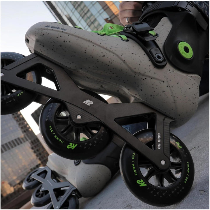 K2 Skates Grid 110 Hardboot Inline Skates Unisex – Erwachsene — EU: 44.5 (Mondo: 290 / US: 11 khaki