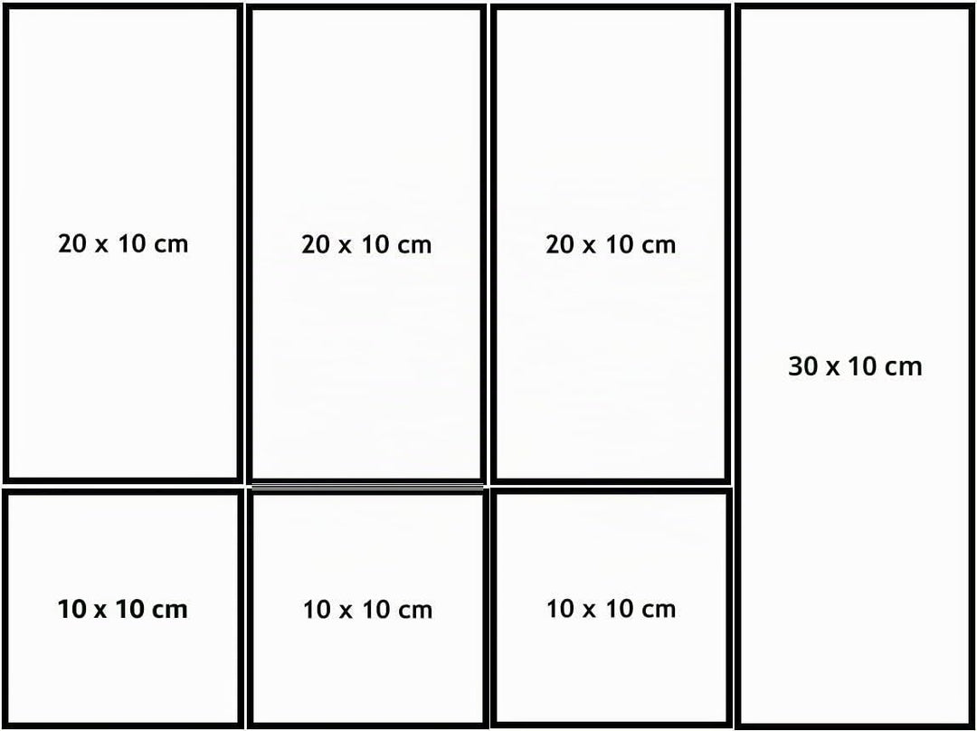 6x Ordnungsboxen - 10 cm hoch - grün - 20x10x10cm - 1,4 Liter - Ordnungskorb - Schubladenorganizer S