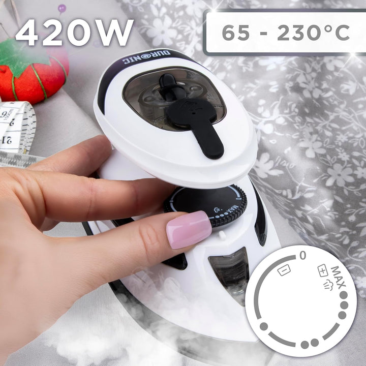 Duronic SI4 WB Mini Reisebügeleisen, 420W Mini Bügeleisen, Dampfbügeleisen 30ml Wassertank, kleines