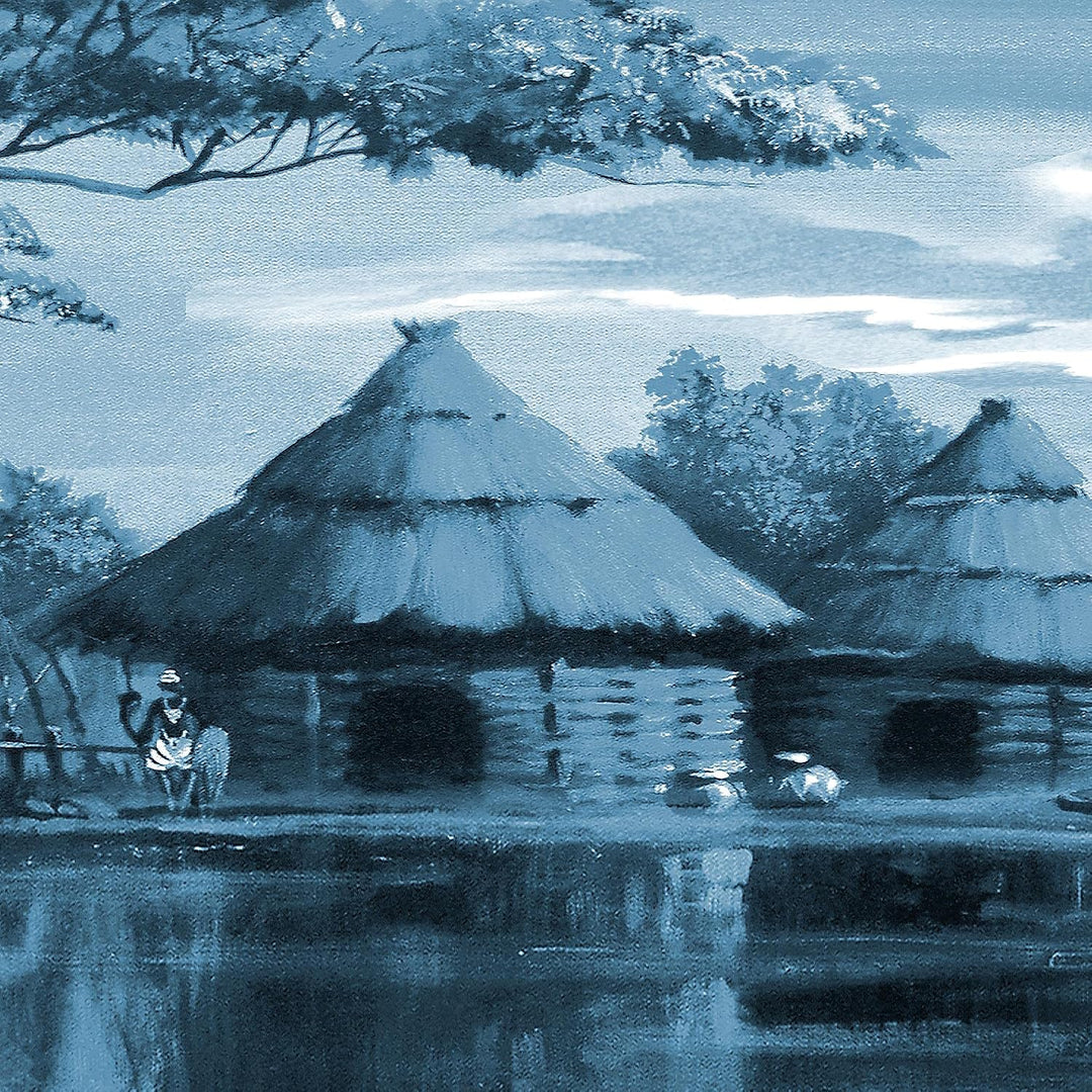 Runa Art Wandbilder Afrika Massai 5 Teilig Bild auf Vlies Leinwand Deko Wohnzimmer Schlafzimmer Sonn