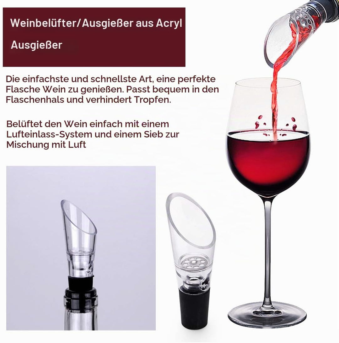 ZBPASL Korkenzieher Set in Holzkiste Geschenk,Luxus Weinöffner,Wein Sommelier Sets mit Flaschenöffne