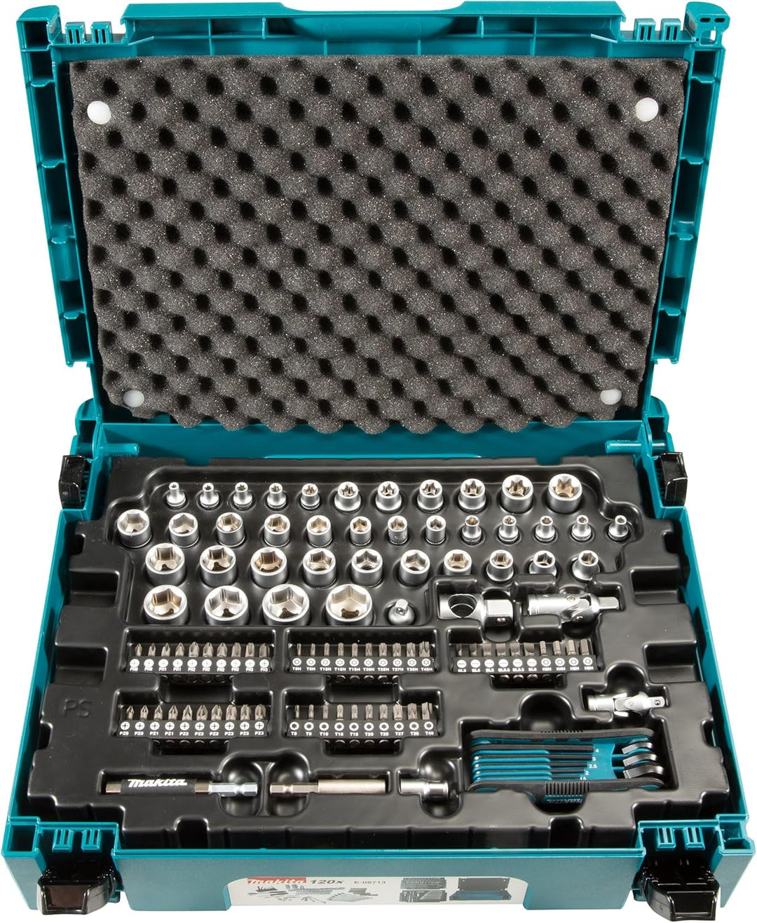 Makita E-08713 Universal Werkzeugset Im Koffer 120teilig Einzelbett, Einzelbett