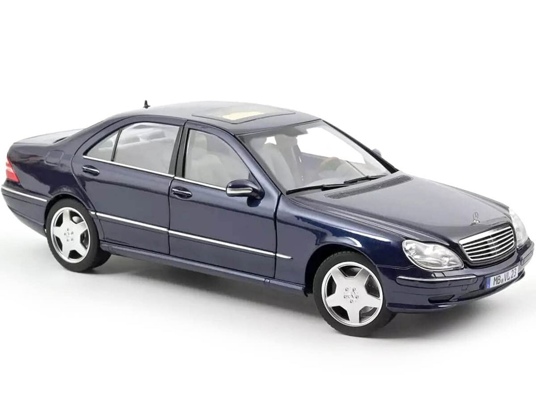 Norev kompatibel mit Mercedes S-Klasse S55 AMG W220 2000 dunkelblau metallic Modellauto 1:18