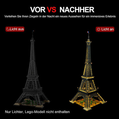 cooldac LED Licht-Kit für Lego 10307 The Eiffel Tower Building Set, Led Beleuchtungs Set Kompatibel