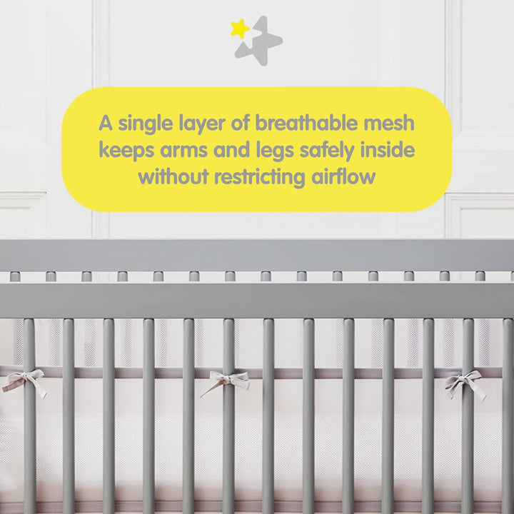 BreathableBaby, Klassische 3 mm atmungsaktive Netzeinlage für Kinderbetten mit 120 x 60 cm oder 140