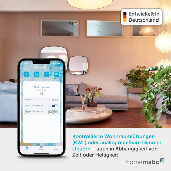 Homematic IP Smart Home Universal Schaltaktor – 0-10 V, Unterputz, Beleuchtung dimmen, Belüftung sch