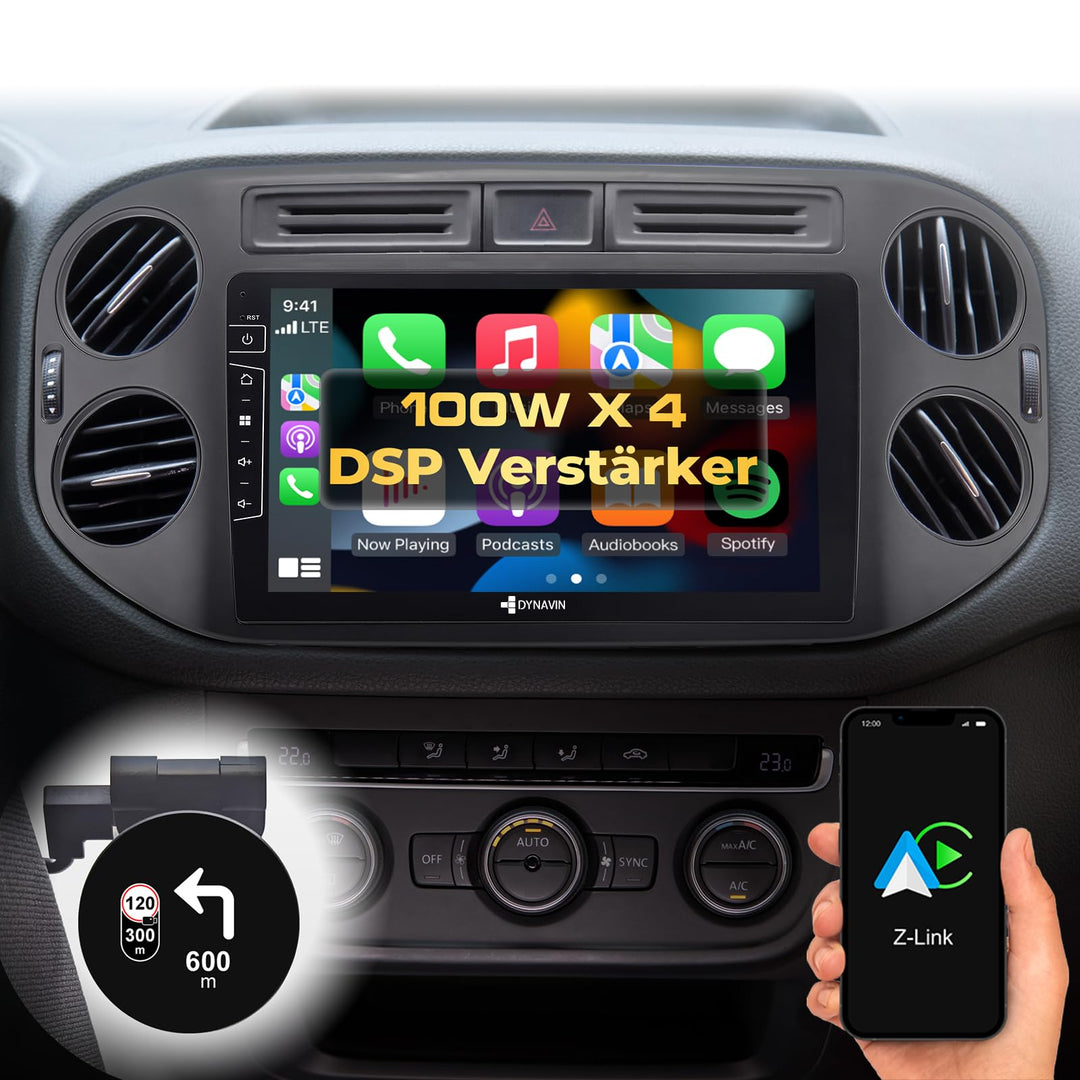 DYNAVIN Android Autoradio Navi für VW Golf 5 Plus | Tiguan 2007-2016, mit 4 * 100W DSP Verstärker |