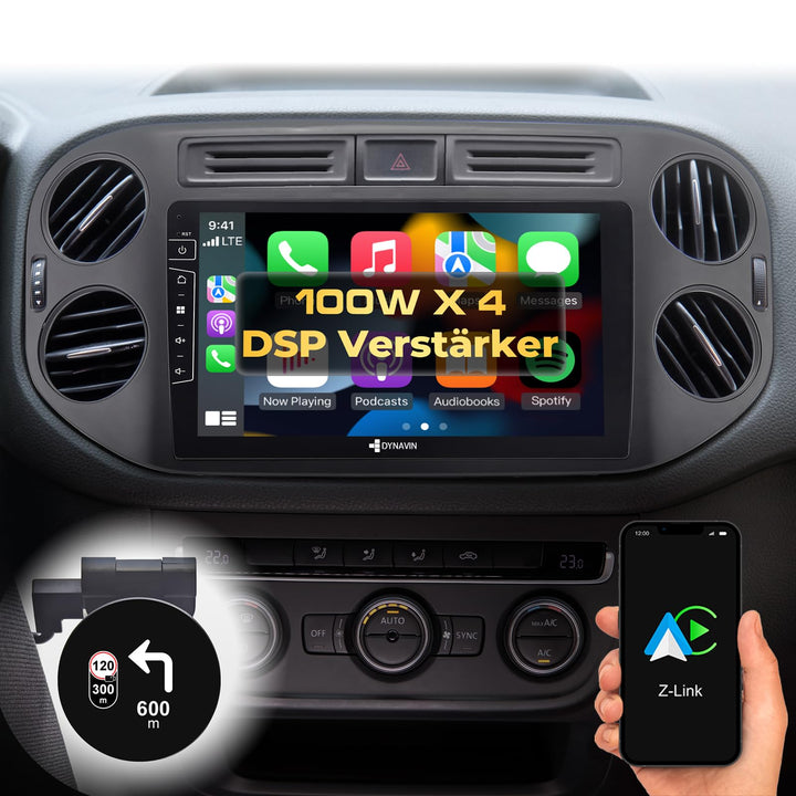 DYNAVIN Android Autoradio Navi für VW Golf 5 Plus | Tiguan 2007-2016, mit 4 * 100W DSP Verstärker |