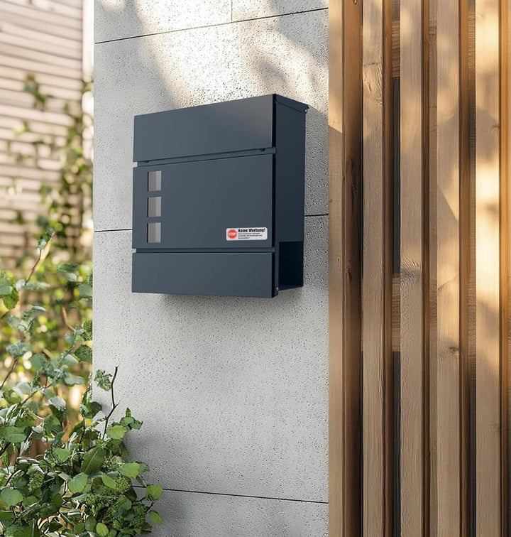 Zedelmaier XXL Personalisiert Briefkasten Wandbriefkasten Postkasten C4 Briefkästen mit Zeitungsfach