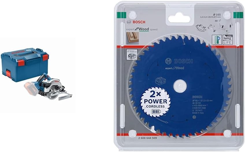 Bosch Professional 18V Akku Kreissäge GKS 18V-57 G (Sägeblatt-Ø: 165 mm, Schnitttiefe: 57 mm) + Krei